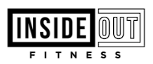 Inside Out Fitness logo: bold 'INSIDE' in a black rectangle, outlined 'OUT', with 'FITNESS' beneath.